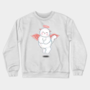 Cute Angelic Cat Crewneck Sweatshirt